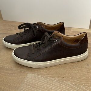 Suitsupply Brown Calf Leather White Sole Fashion Sneakers Lace Up Casual Mens 44